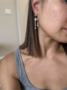 Hrh Collection Crystal Drop Earrings